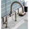Kingston Brass Whitaker Industrial Style Bridge Bathroom Faucet W/ Pop-Up Drain, Nickl KS2178KL - alternate 4